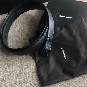 YSL black belt Italian leather